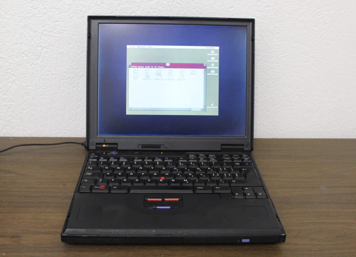 IBM ThinkPad 600 running OpenGEM under FreeDOS